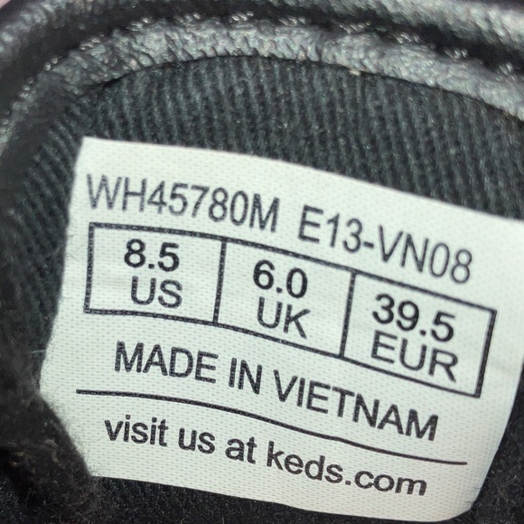 Keds Women’s size 8 1/2  Black Leather lace-up loafers / Sneakers - Picture 3 of 15